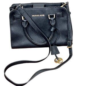 MICHAEL KORS Small Dillon Convertible Crossbody Satchel Black 30H4GAIM1L